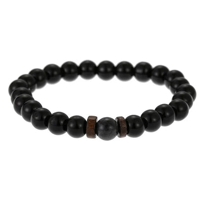 Natural Volcanic Lava Stone Chakra Bracelet – Healing Beads with Tiger Eye & Lapis Lazuli