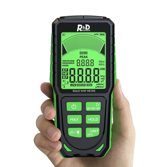 RD637 EMF Detector – Handheld Electromagnetic Field & RF Radiation Meter for Ghost Hunting