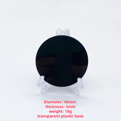 Black Obsidian Scrying Mirror – Crystal Divination & Paranormal Tool