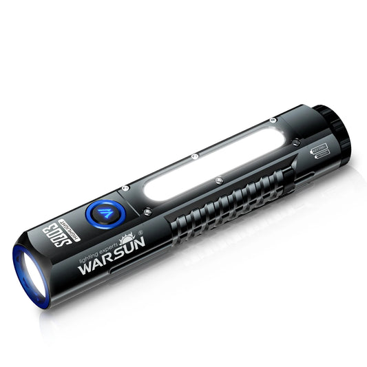 Warsun Powerful LED Flashlight – Rechargeable Torch with Magnet, 8 Modes Portable Lantern for Camping, Hiking & Emergency