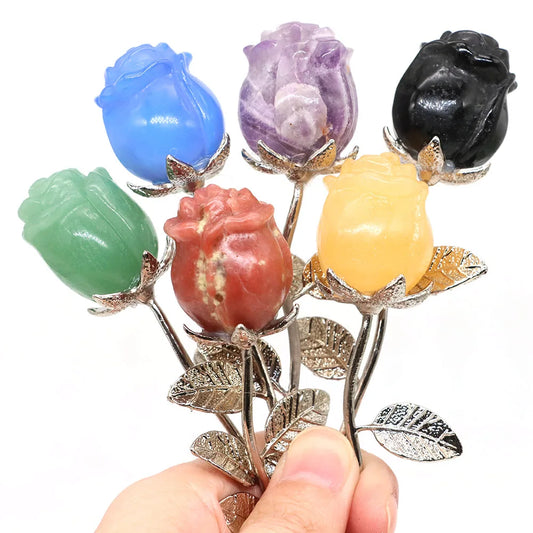 Amethyst Crystal Carved Rose – Gemstone Flower for Healing & Spiritual Energy