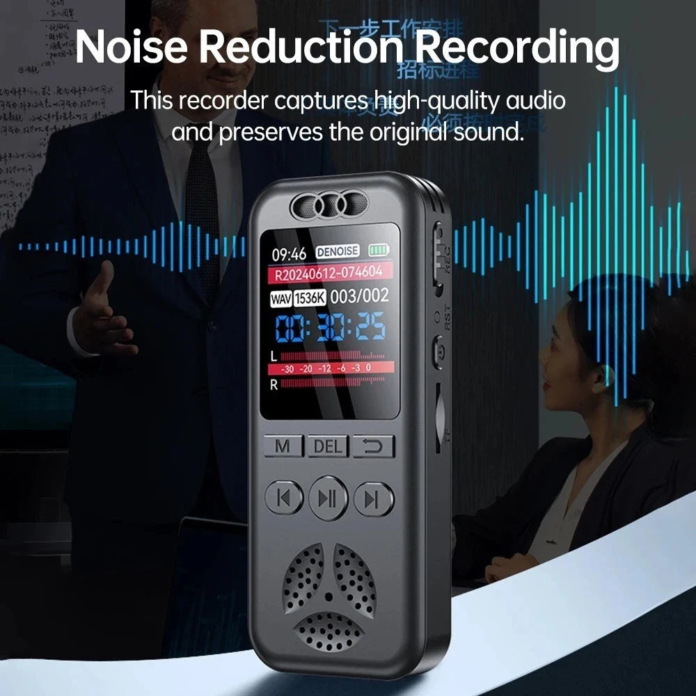 Digital Voice Recorder SU7 | Voice-Activated Audio Recorder with Noise Reduction, MP3 Playback & 560 Hours Recording Capacity