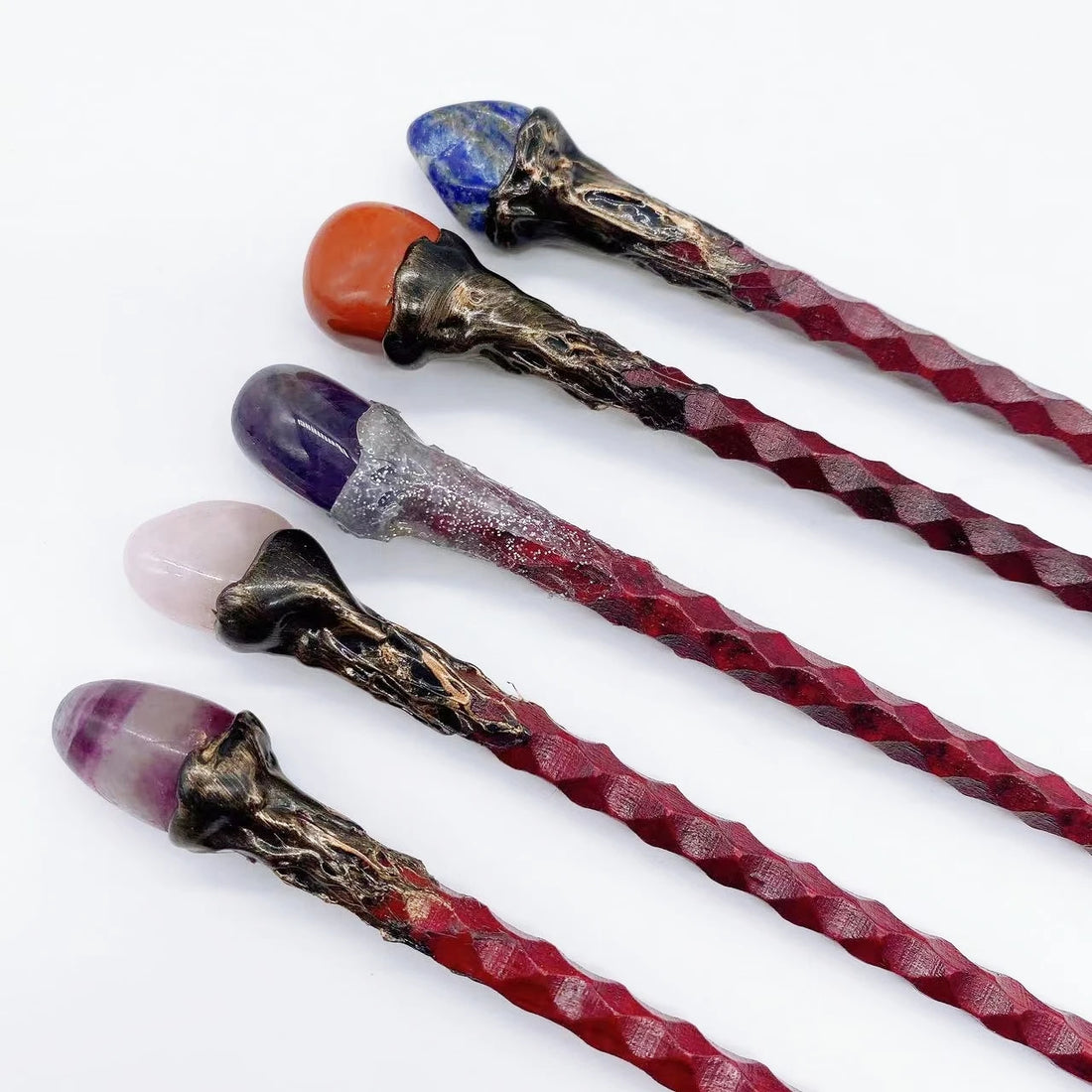 19cm Rose Quartz Crystal Wand – Witchcraft, Reiki Healing & Spiritual Energy Tool