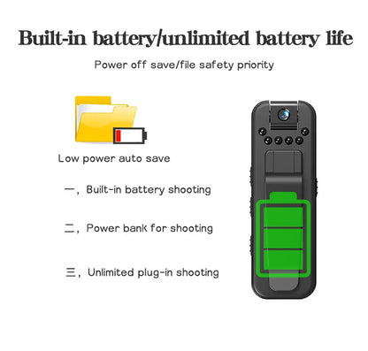 Mini HD Night Vision Camera – Portable Ghost Hunting Camcorder